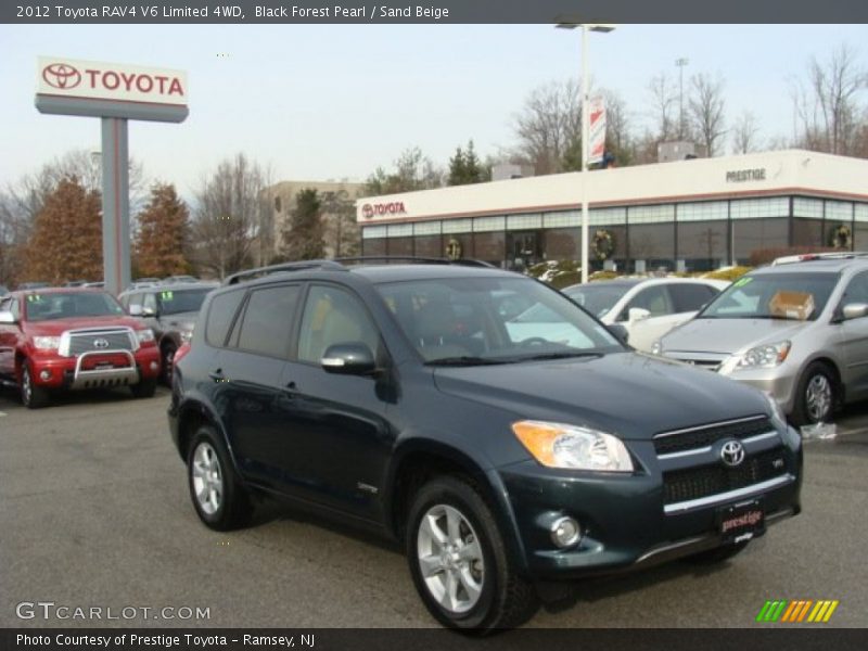 Black Forest Pearl / Sand Beige 2012 Toyota RAV4 V6 Limited 4WD