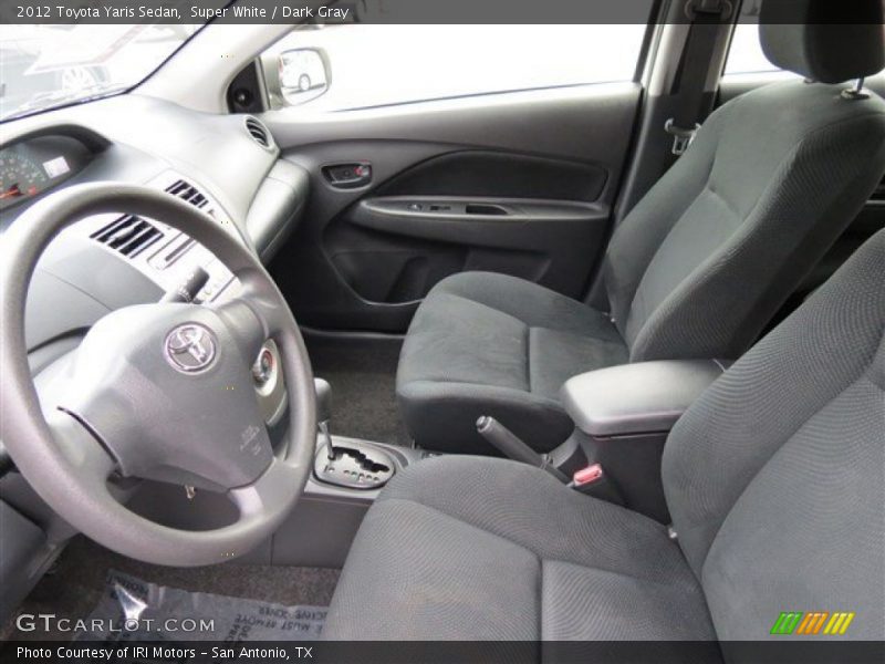 Super White / Dark Gray 2012 Toyota Yaris Sedan