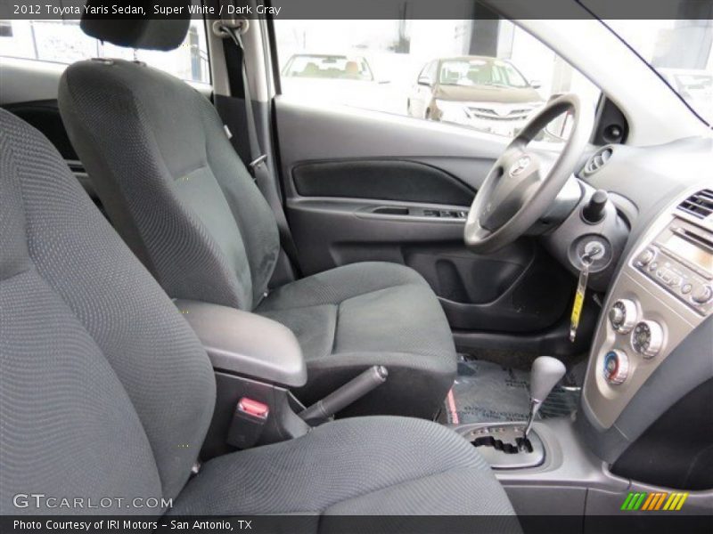 Super White / Dark Gray 2012 Toyota Yaris Sedan
