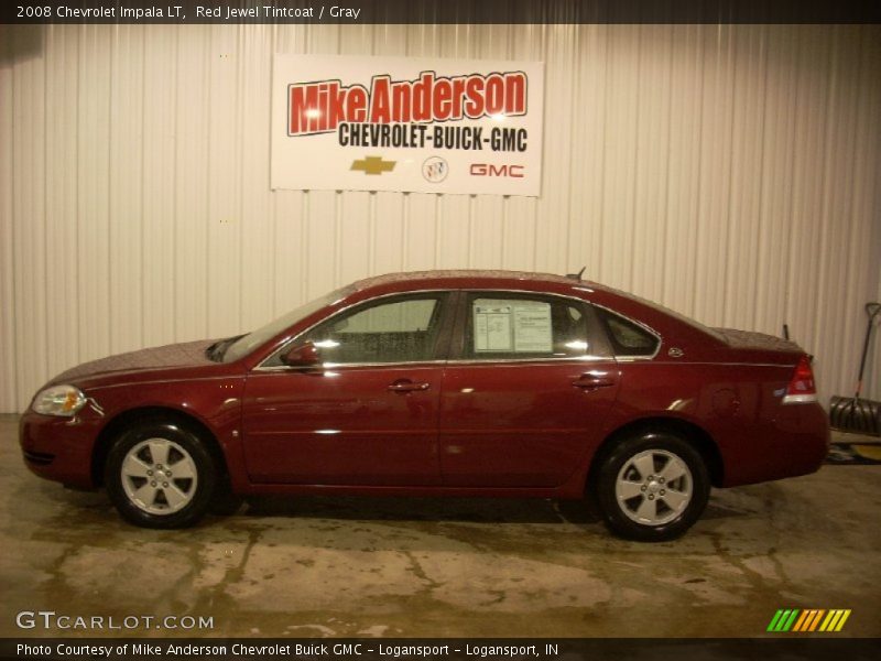 Red Jewel Tintcoat / Gray 2008 Chevrolet Impala LT