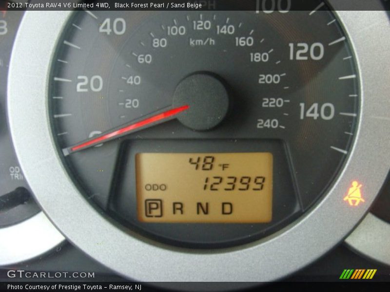 Black Forest Pearl / Sand Beige 2012 Toyota RAV4 V6 Limited 4WD