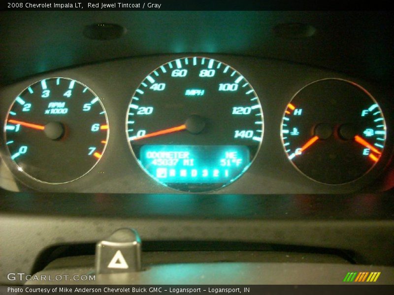 Red Jewel Tintcoat / Gray 2008 Chevrolet Impala LT