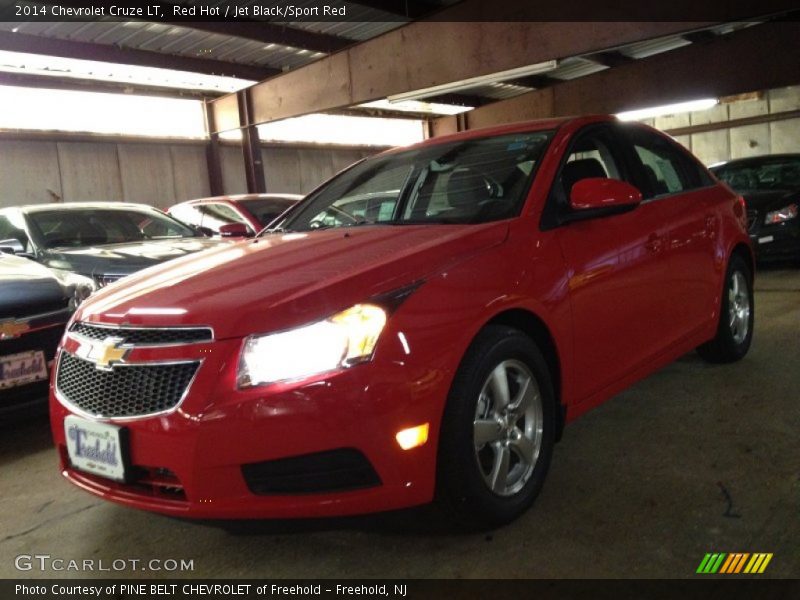 Red Hot / Jet Black/Sport Red 2014 Chevrolet Cruze LT