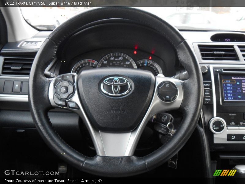 Super White / Black/Ash 2012 Toyota Camry SE