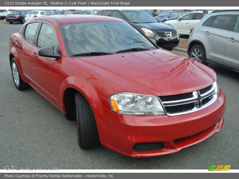 Redline 2-Coat Pearl / Black/Light Frost Beige 2012 Dodge Avenger SE