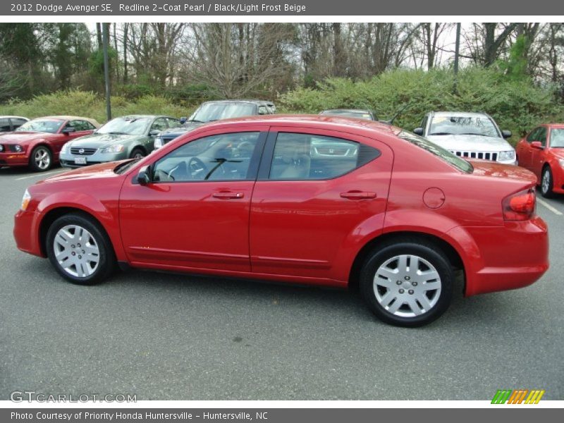 Redline 2-Coat Pearl / Black/Light Frost Beige 2012 Dodge Avenger SE