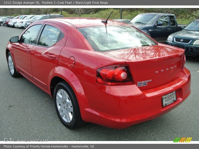 Redline 2-Coat Pearl / Black/Light Frost Beige 2012 Dodge Avenger SE