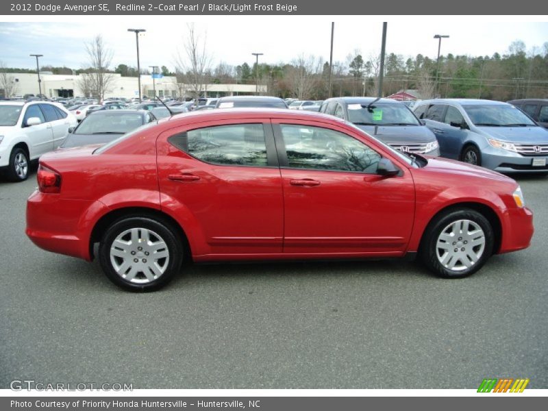 Redline 2-Coat Pearl / Black/Light Frost Beige 2012 Dodge Avenger SE