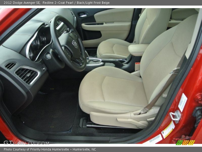 Redline 2-Coat Pearl / Black/Light Frost Beige 2012 Dodge Avenger SE