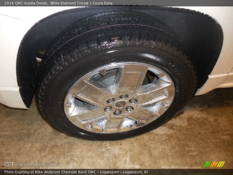 White Diamond Tricoat / Cocoa Dune 2014 GMC Acadia Denali