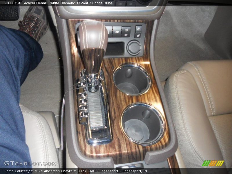 White Diamond Tricoat / Cocoa Dune 2014 GMC Acadia Denali