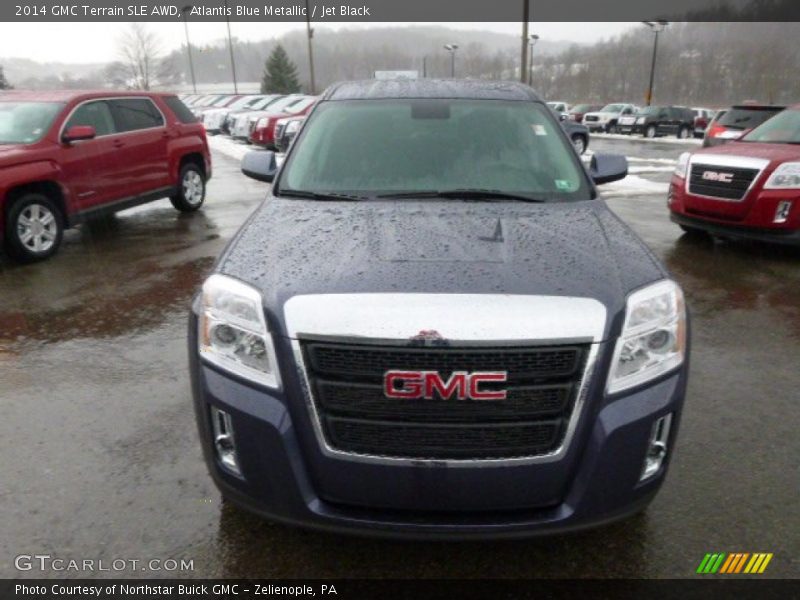 Atlantis Blue Metallic / Jet Black 2014 GMC Terrain SLE AWD