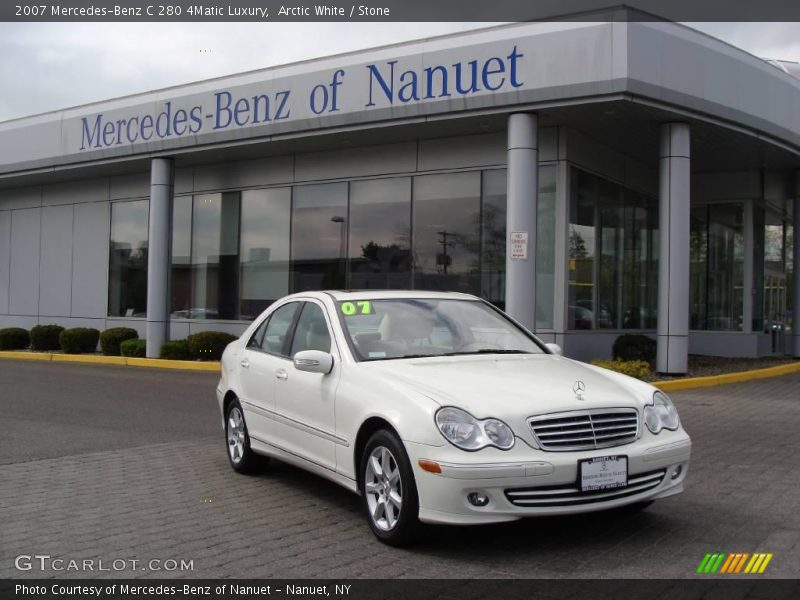 Arctic White / Stone 2007 Mercedes-Benz C 280 4Matic Luxury