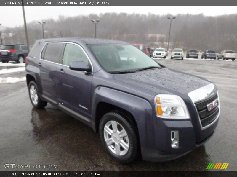 Atlantis Blue Metallic / Jet Black 2014 GMC Terrain SLE AWD