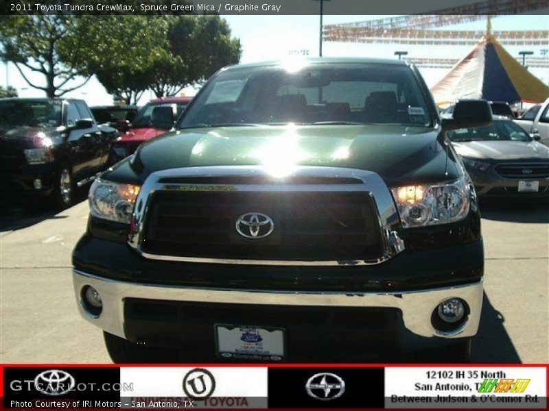 Spruce Green Mica / Graphite Gray 2011 Toyota Tundra CrewMax