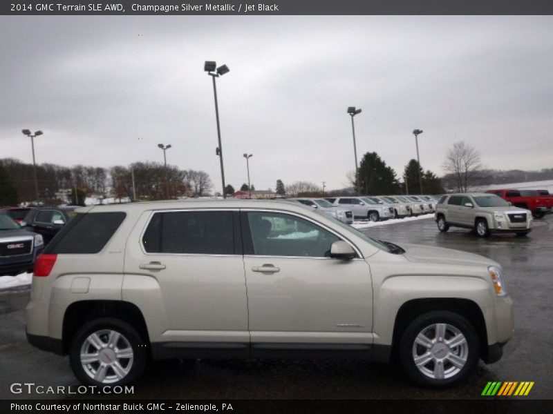 Champagne Silver Metallic / Jet Black 2014 GMC Terrain SLE AWD