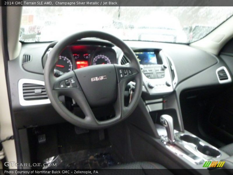 Champagne Silver Metallic / Jet Black 2014 GMC Terrain SLE AWD