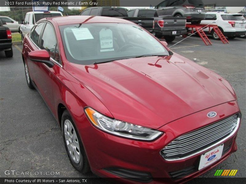 Ruby Red Metallic / Earth Gray 2013 Ford Fusion S