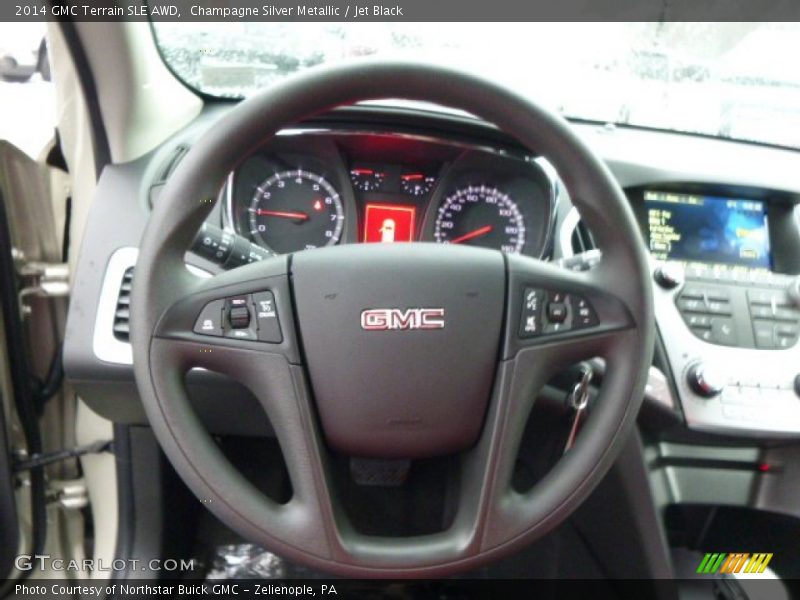 Champagne Silver Metallic / Jet Black 2014 GMC Terrain SLE AWD