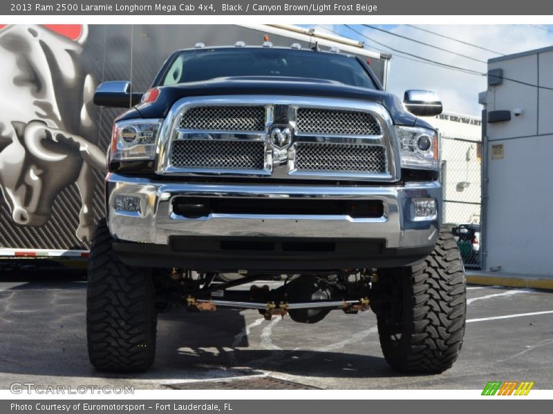 Black / Canyon Brown/Light Frost Beige 2013 Ram 2500 Laramie Longhorn Mega Cab 4x4