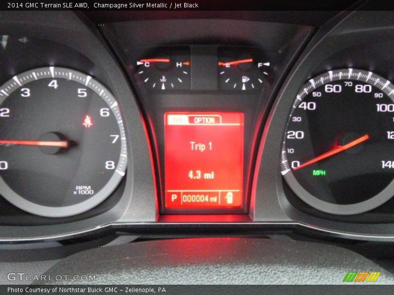 Champagne Silver Metallic / Jet Black 2014 GMC Terrain SLE AWD
