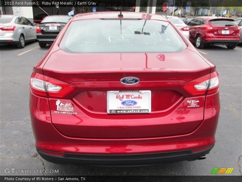 Ruby Red Metallic / Earth Gray 2013 Ford Fusion S