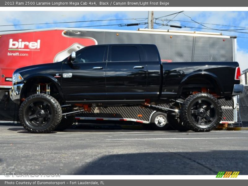 Black / Canyon Brown/Light Frost Beige 2013 Ram 2500 Laramie Longhorn Mega Cab 4x4