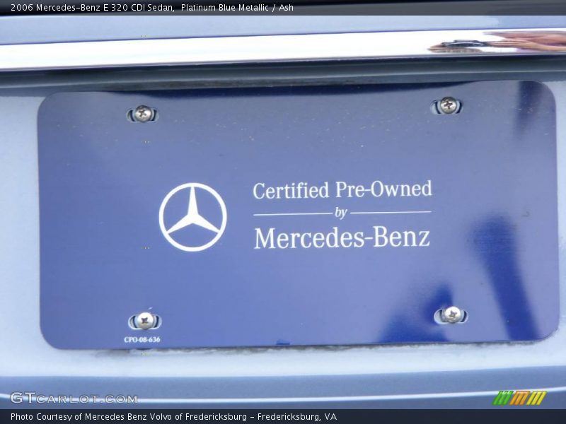 Platinum Blue Metallic / Ash 2006 Mercedes-Benz E 320 CDI Sedan