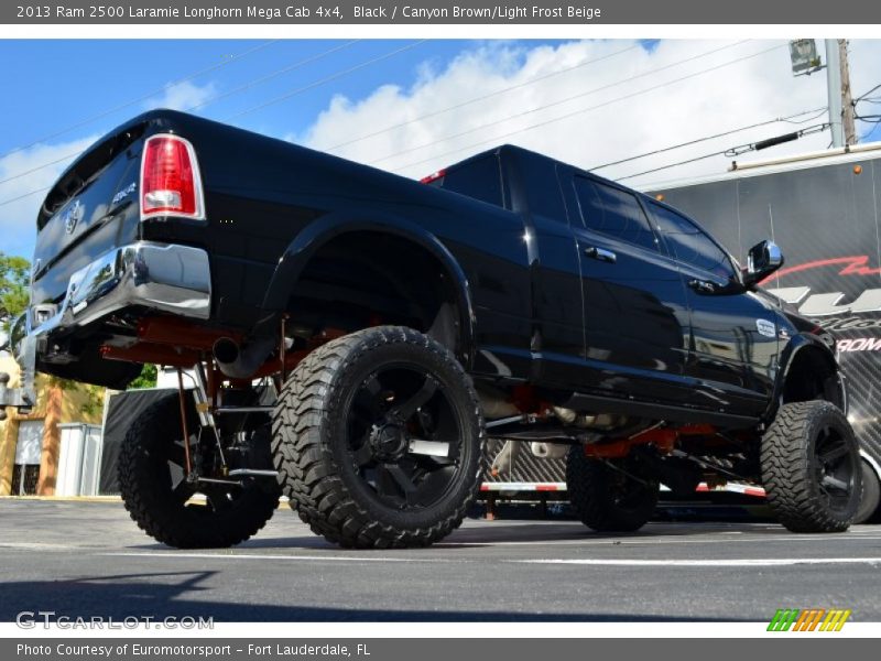 Black / Canyon Brown/Light Frost Beige 2013 Ram 2500 Laramie Longhorn Mega Cab 4x4