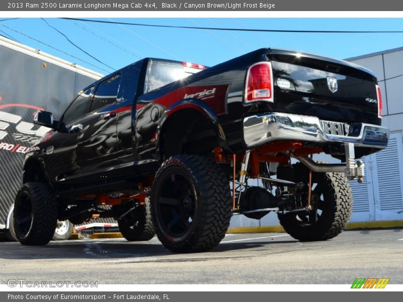 Black / Canyon Brown/Light Frost Beige 2013 Ram 2500 Laramie Longhorn Mega Cab 4x4
