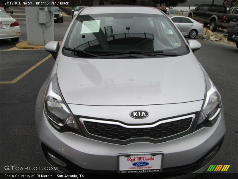 Bright Silver / Black 2012 Kia Rio SX