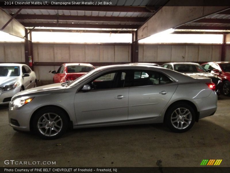 Champagne Silver Metallic / Jet Black 2014 Chevrolet Malibu LT