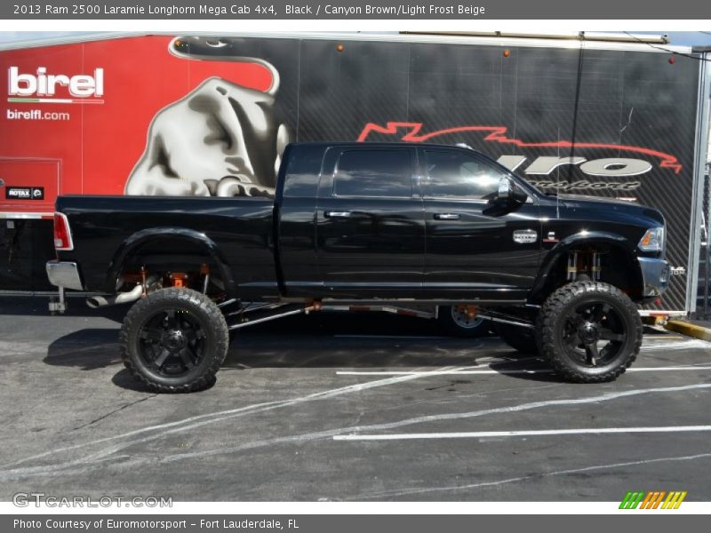 Black / Canyon Brown/Light Frost Beige 2013 Ram 2500 Laramie Longhorn Mega Cab 4x4