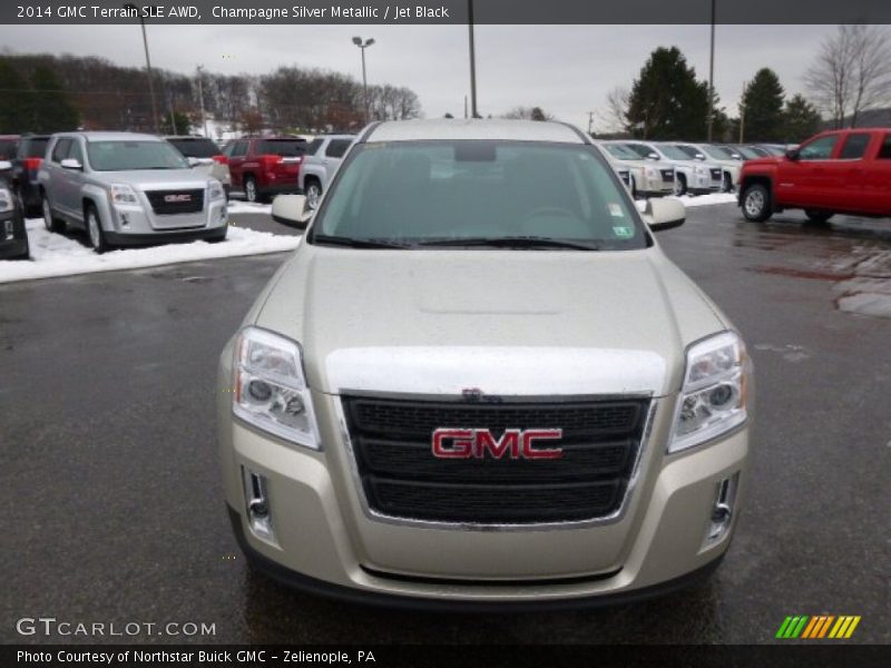 Champagne Silver Metallic / Jet Black 2014 GMC Terrain SLE AWD