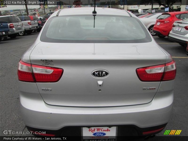 Bright Silver / Black 2012 Kia Rio SX