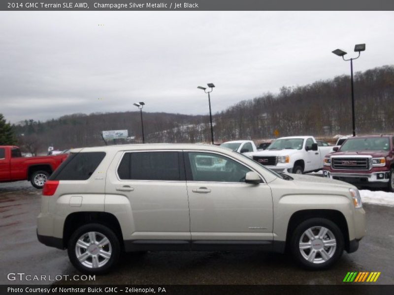 Champagne Silver Metallic / Jet Black 2014 GMC Terrain SLE AWD