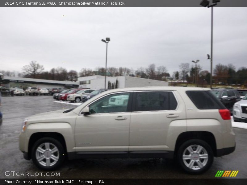 Champagne Silver Metallic / Jet Black 2014 GMC Terrain SLE AWD