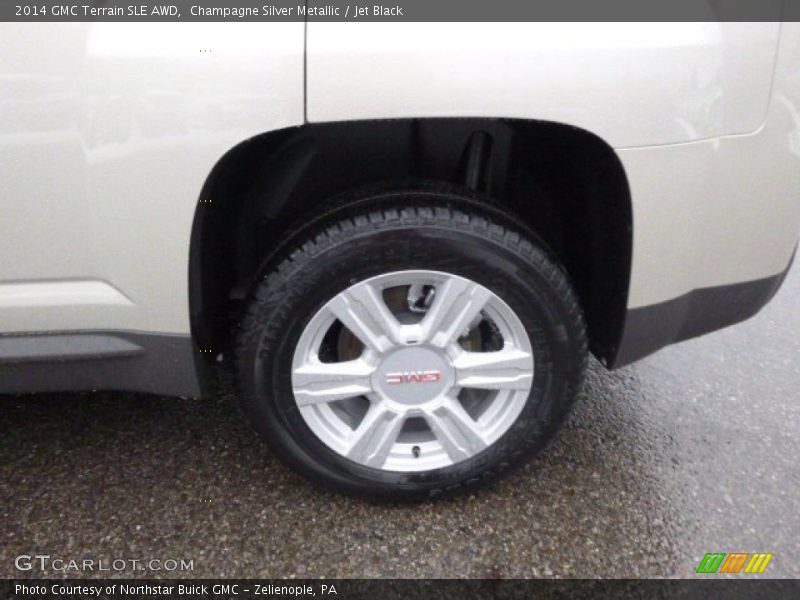 Champagne Silver Metallic / Jet Black 2014 GMC Terrain SLE AWD
