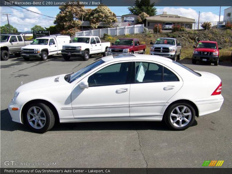 Arctic White / Black 2007 Mercedes-Benz C 280 Luxury