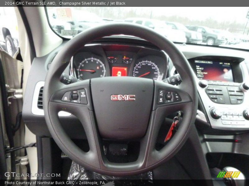 Champagne Silver Metallic / Jet Black 2014 GMC Terrain SLE AWD