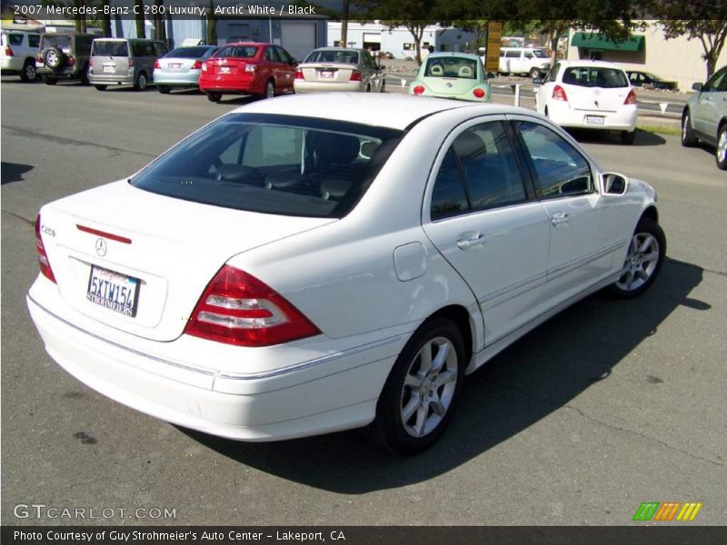 Arctic White / Black 2007 Mercedes-Benz C 280 Luxury