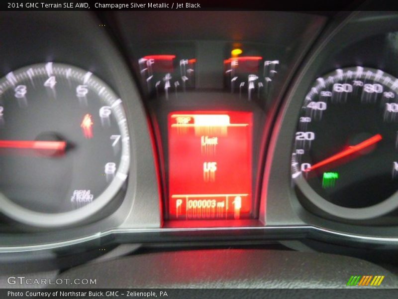 Champagne Silver Metallic / Jet Black 2014 GMC Terrain SLE AWD
