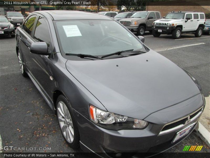 Graphite Gray Pearl / Black 2011 Mitsubishi Lancer GTS