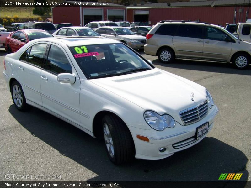 Arctic White / Black 2007 Mercedes-Benz C 280 Luxury
