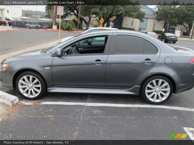 Graphite Gray Pearl / Black 2011 Mitsubishi Lancer GTS