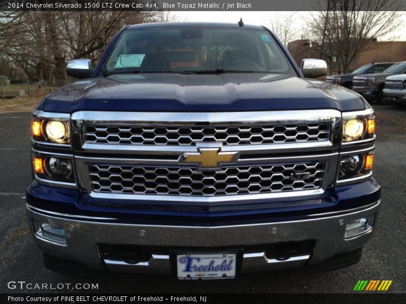 Blue Topaz Metallic / Jet Black 2014 Chevrolet Silverado 1500 LTZ Crew Cab 4x4