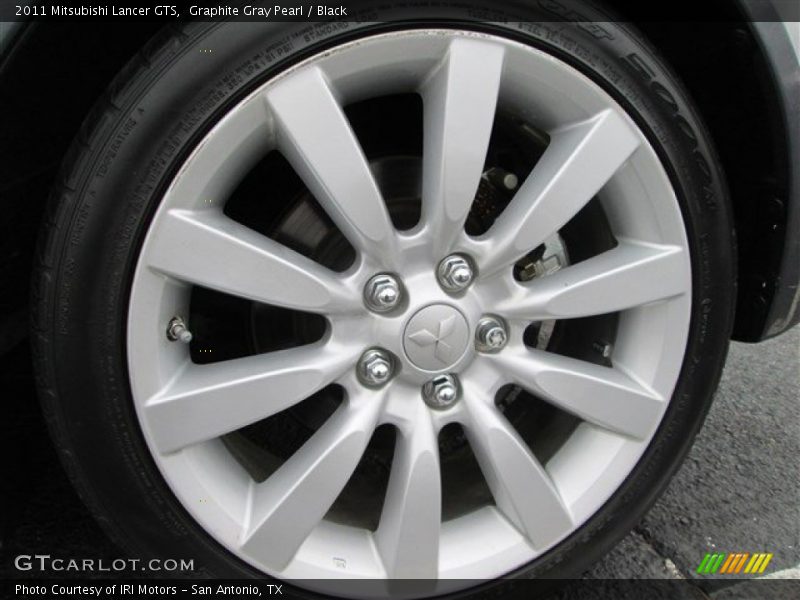 Graphite Gray Pearl / Black 2011 Mitsubishi Lancer GTS