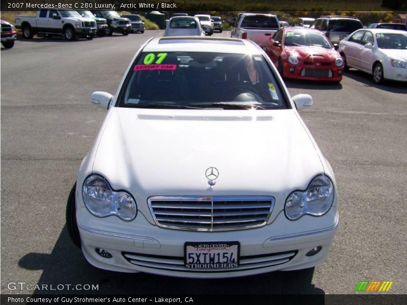 Arctic White / Black 2007 Mercedes-Benz C 280 Luxury