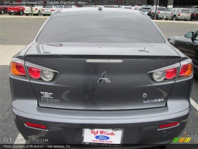 Graphite Gray Pearl / Black 2011 Mitsubishi Lancer GTS