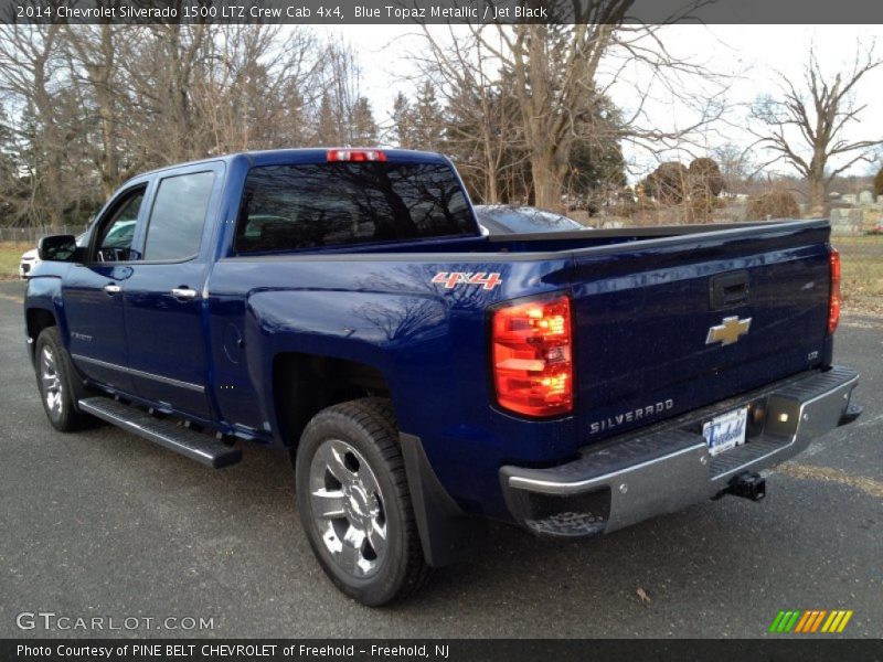 Blue Topaz Metallic / Jet Black 2014 Chevrolet Silverado 1500 LTZ Crew Cab 4x4
